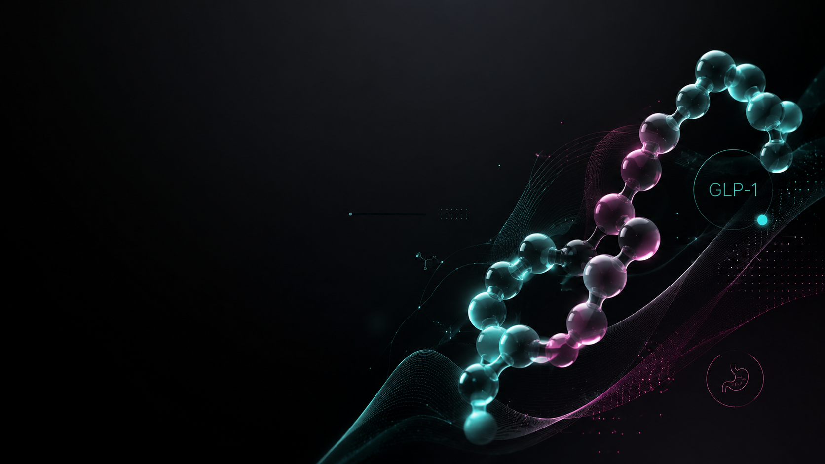 GLP-1 en México visual biotecnológico sobre incretinas, metabolismo y tecnología peptídica de Grupo PTM