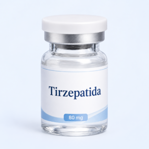 Frasco de Tirzepatida 80 mg de PTM para metabolismo activo y regulación metabólica
